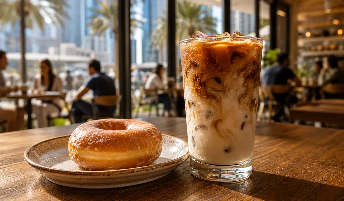Dunkin': Signature Iced Coffee and Donut