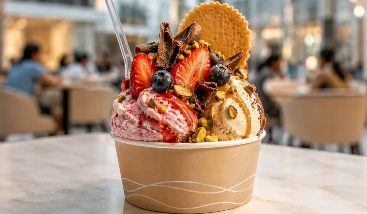 Gelato Divino: Classico Cup with Two Toppings