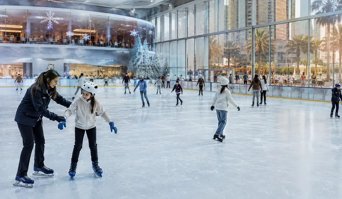 Ice Skating at Dubai Ice Rink, Dubai Mall