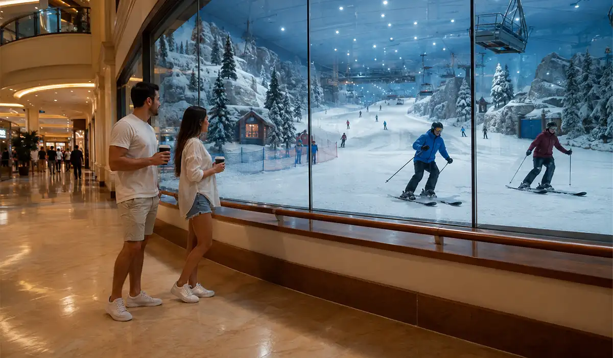 Watch the skiers at Mall of the Emirates