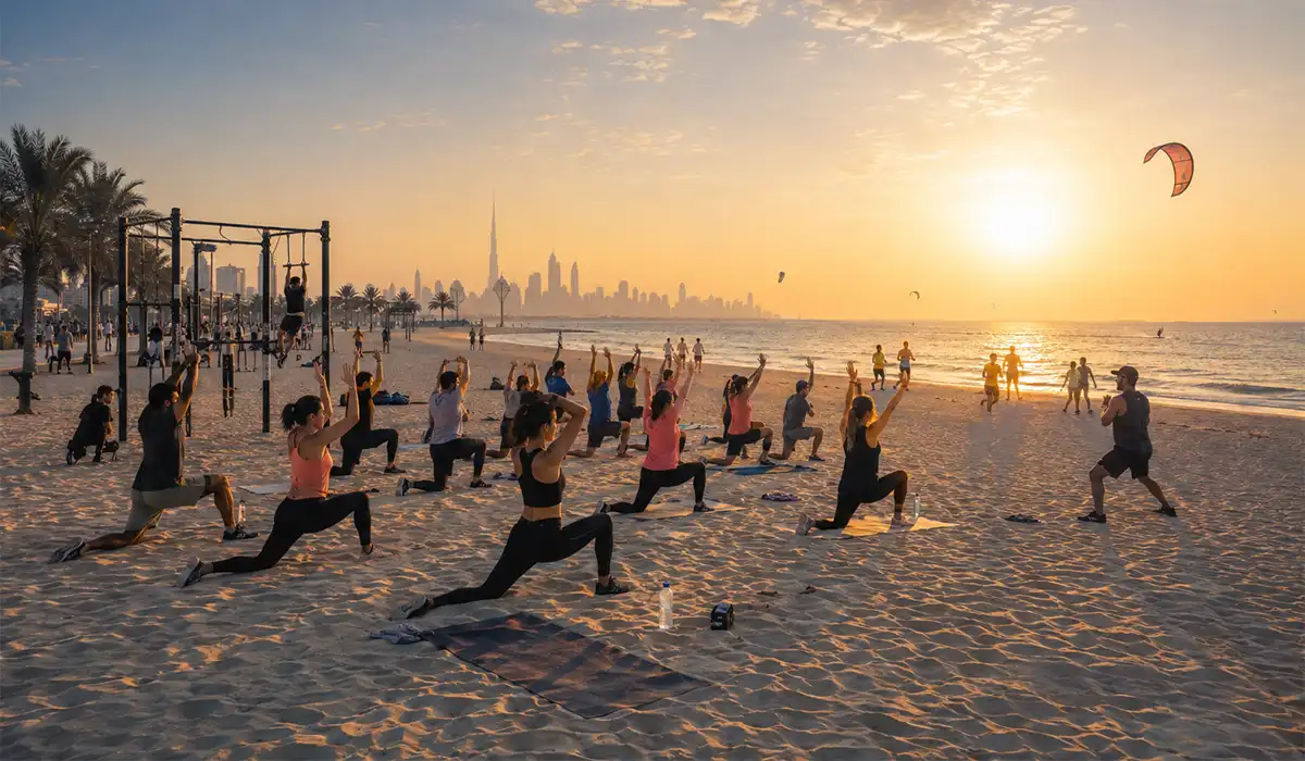 Free community fitness classes at Kite Beach